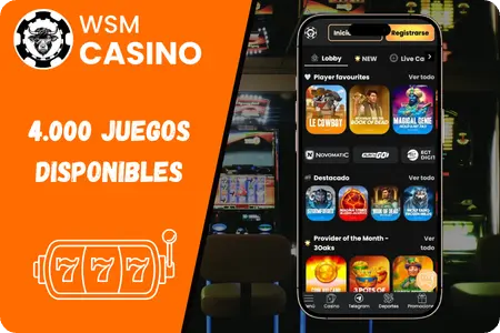 Catálogo completo de juegos en WSM Casino