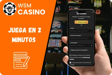 Proceso de registro rápido en WSM Casino